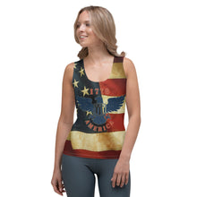 Load image into Gallery viewer, 1776 American Flag Patriotic Womens Tank Top
