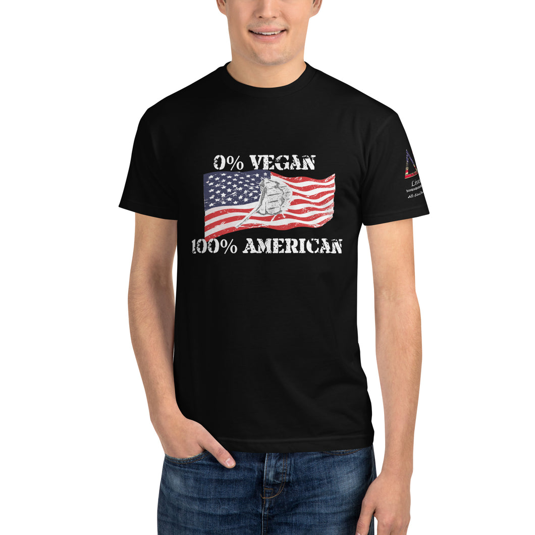 0% Vegan 100% American Mens Eco-Friendly T-Shirt